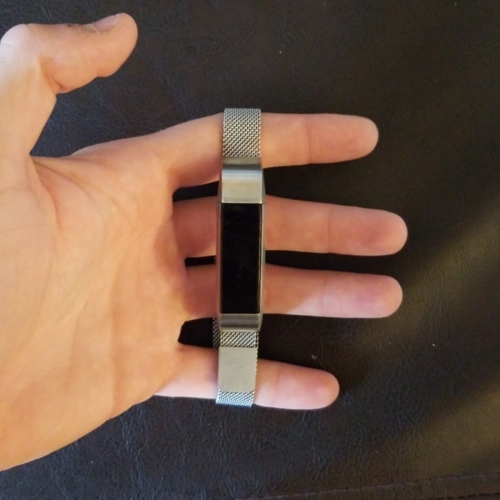 Fitbit alta with stainless steel band